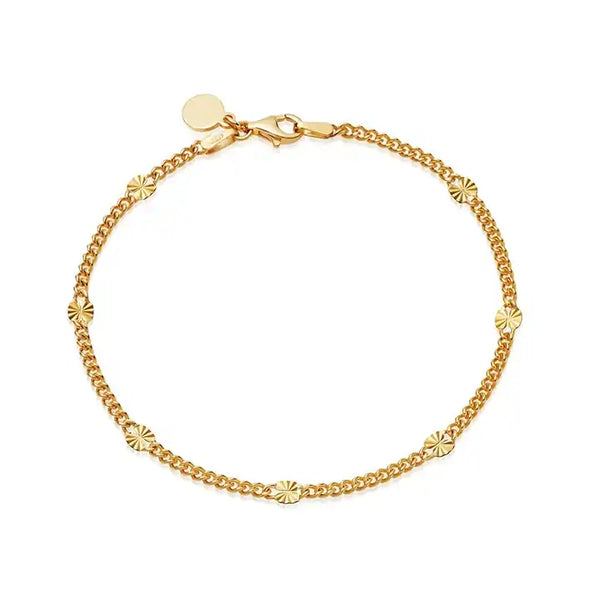 minimalist sterling silver 925 18k plated gold chain bracelet